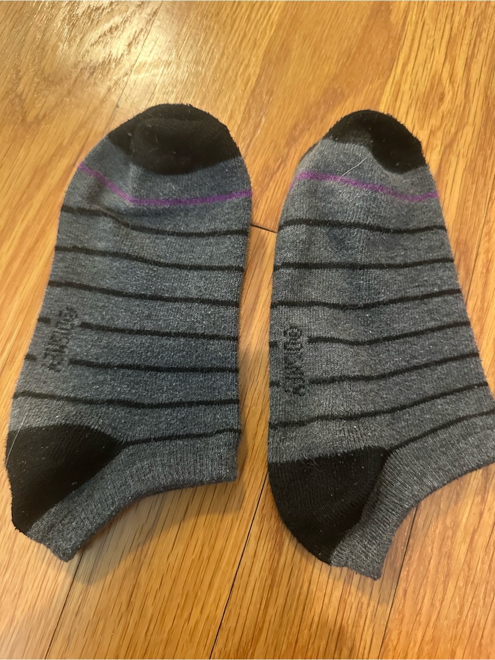 Disney grey striped low cut socks